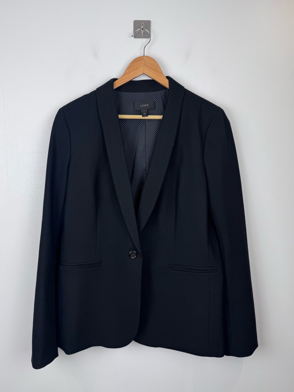 J.Crew Campbell‎ Bi Stretch Black Blazer Women Size 14T